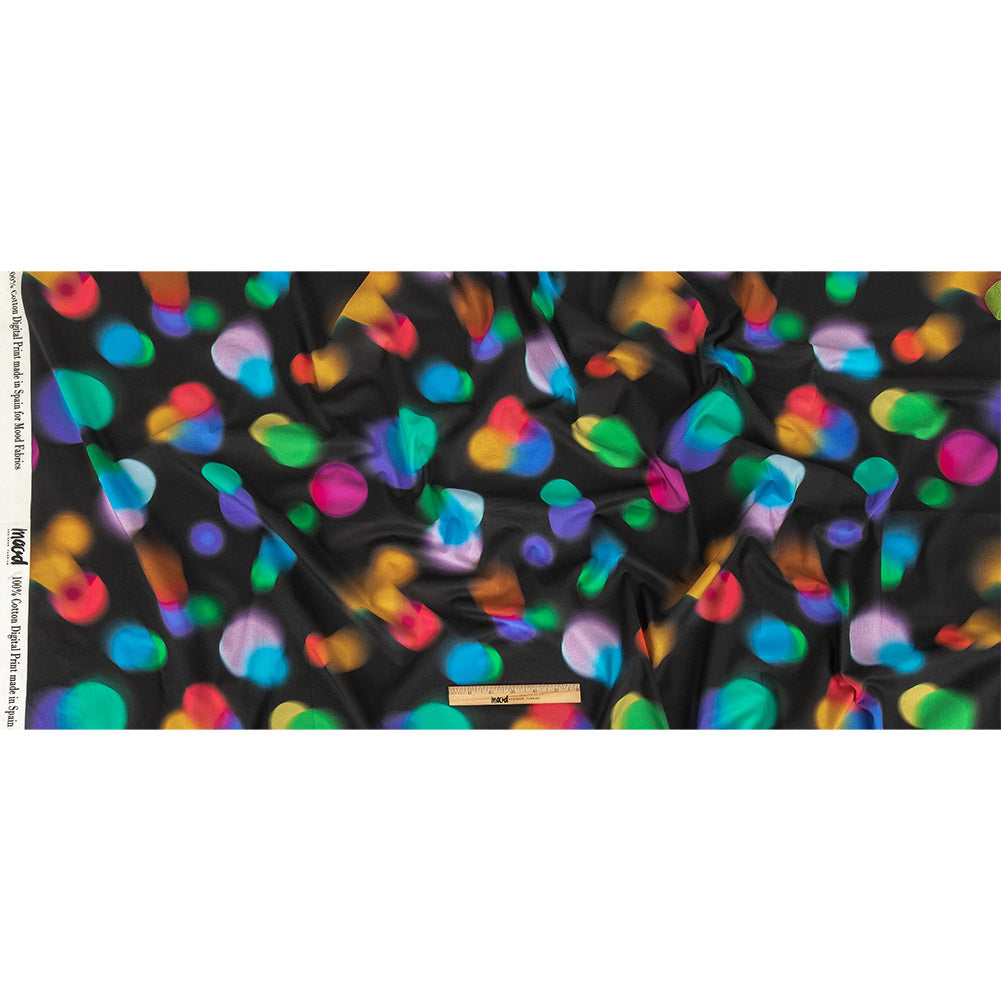 Cotton Voile - Rainbow Blurred Spots - Galactic Gumdrops Print - Mood Exclusive Sugar Collection Cotton Voile - Rainbow Blurred Spots - Galactic Gumdrops Print - Mood Exclusive Sugar Collection