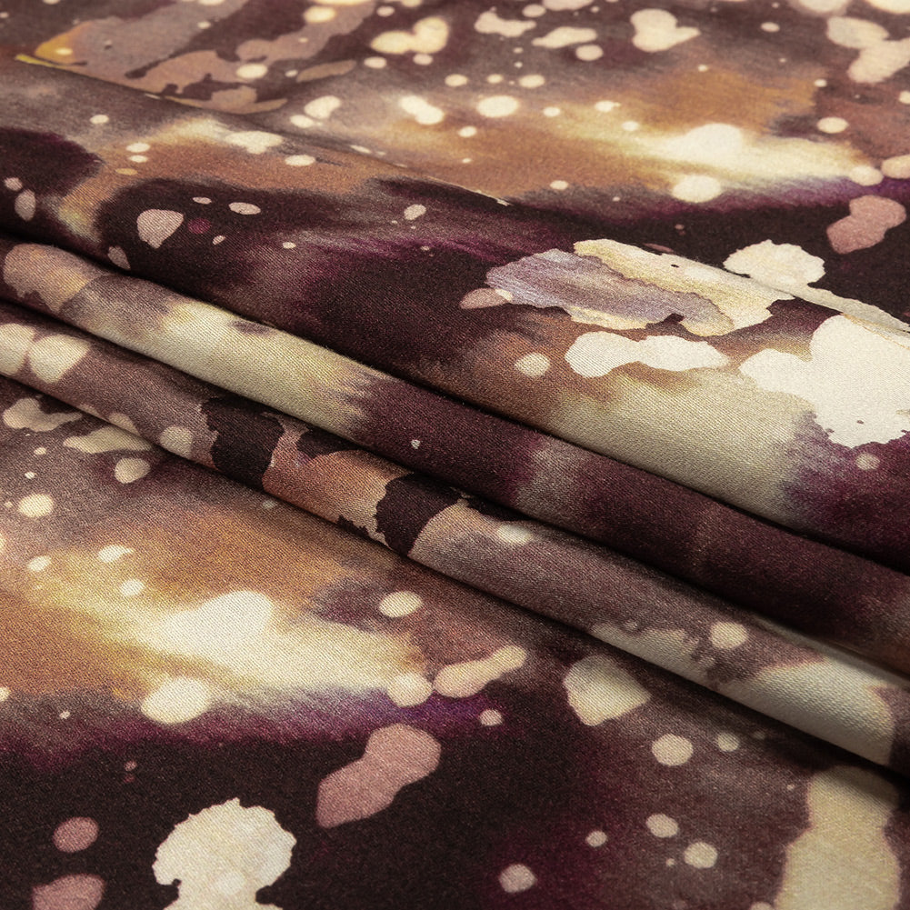 Rayon Challis - Purple Abstract Splatters - L'Amour en Feu Print - Mood Exclusive Wisteria Collection Folded Rayon Challis - Purple Abstract Splatters - L'Amour en Feu Print - Mood Exclusive Wisteria Collection Folded