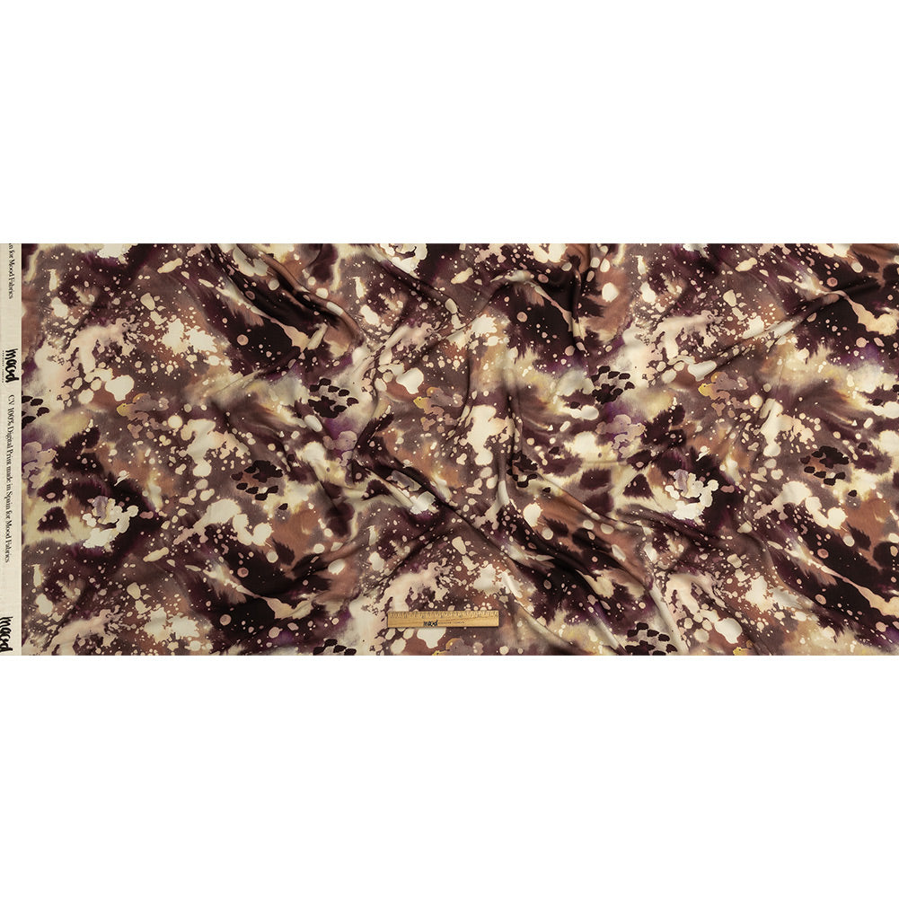 Rayon Challis - Purple Abstract Splatters - L'Amour en Feu Print - Mood Exclusive Wisteria Collection Full Rayon Challis - Purple Abstract Splatters - L'Amour en Feu Print - Mood Exclusive Wisteria Collection Full
