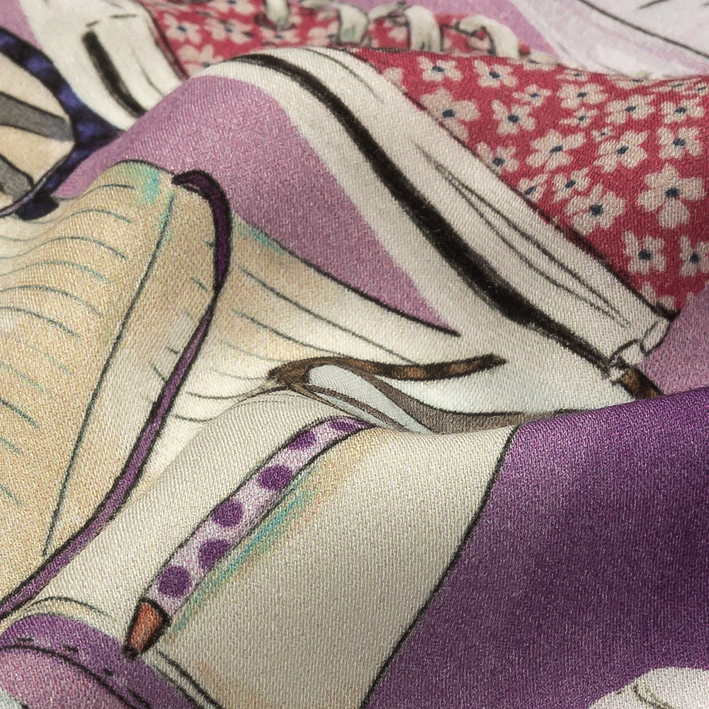 Rayon Challis - Lavender Clothes and Plants - Morning Memory Print - Mood Exclusive Wisteria Collection Detail Rayon Challis - Lavender Clothes and Plants - Morning Memory Print - Mood Exclusive Wisteria Collection Detail