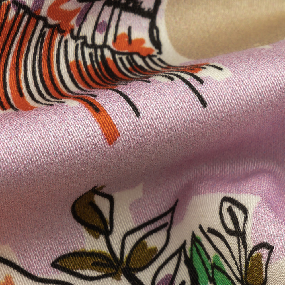 Stretch Cotton Sateen - Multicolor Indoor Spaces - Where You're Planted Print - Mood Exclusive Wisteria Collection Detail Stretch Cotton Sateen - Multicolor Indoor Spaces - Where You're Planted Print - Mood Exclusive Wisteria Collection Detail