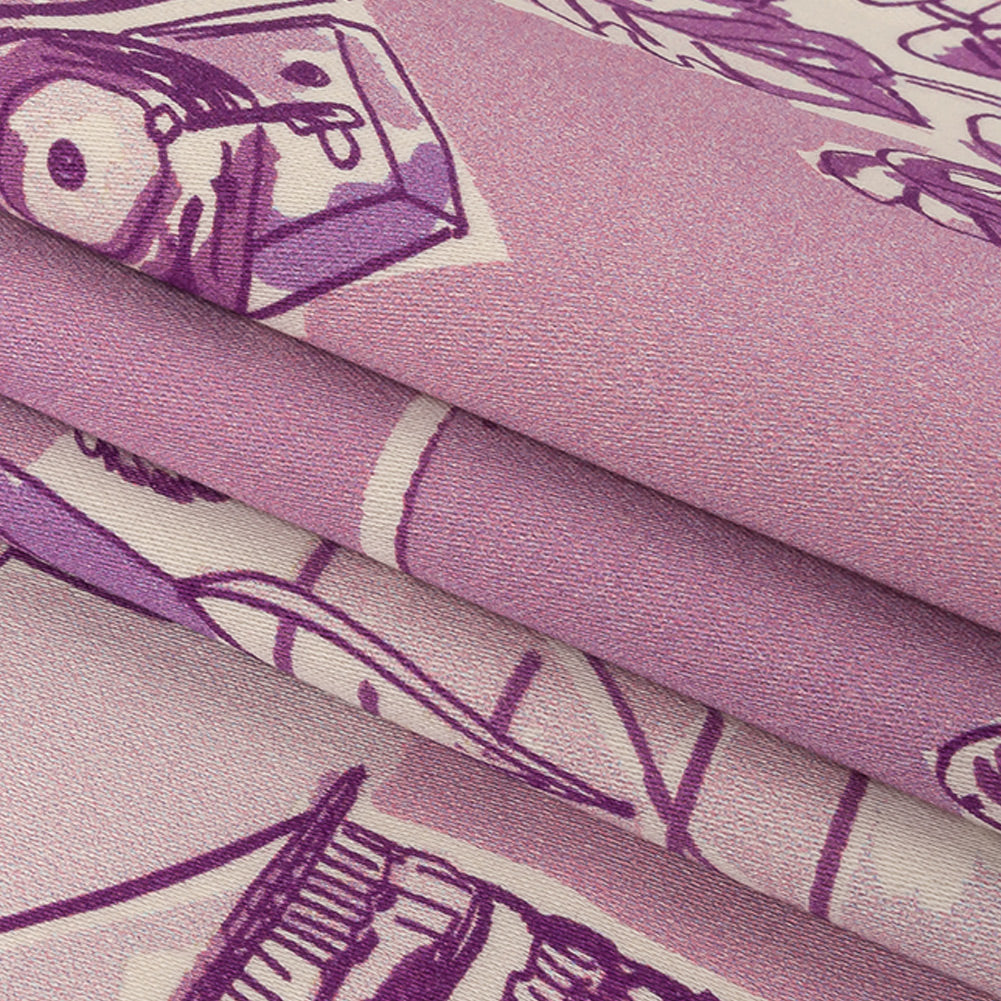 Stretch Cotton Sateen - Lilac Indoor Spaces - Where You're Planted Print - Mood Exclusive Wisteria Collection Folded Stretch Cotton Sateen - Lilac Indoor Spaces - Where You're Planted Print - Mood Exclusive Wisteria Collection Folded