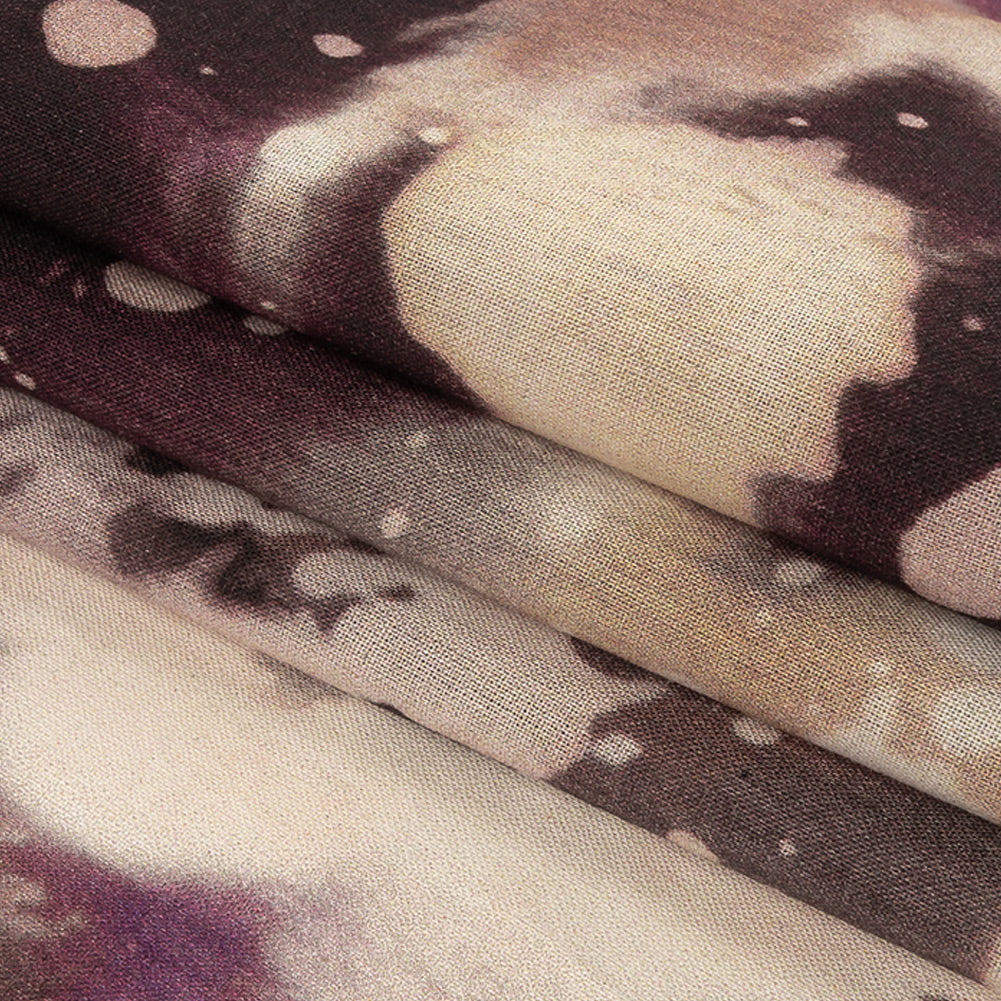 Cotton Voile - Purple Abstract Splatters - L'Amour en Feu Print - Mood Exclusive Wisteria Collection Folded Cotton Voile - Purple Abstract Splatters - L'Amour en Feu Print - Mood Exclusive Wisteria Collection Folded