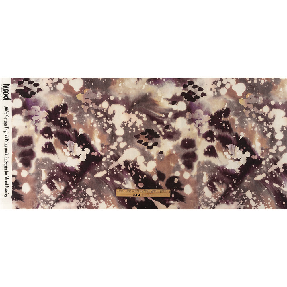 Cotton Voile - Purple Abstract Splatters - L'Amour en Feu Print - Mood Exclusive Wisteria Collection Full Cotton Voile - Purple Abstract Splatters - L'Amour en Feu Print - Mood Exclusive Wisteria Collection Full