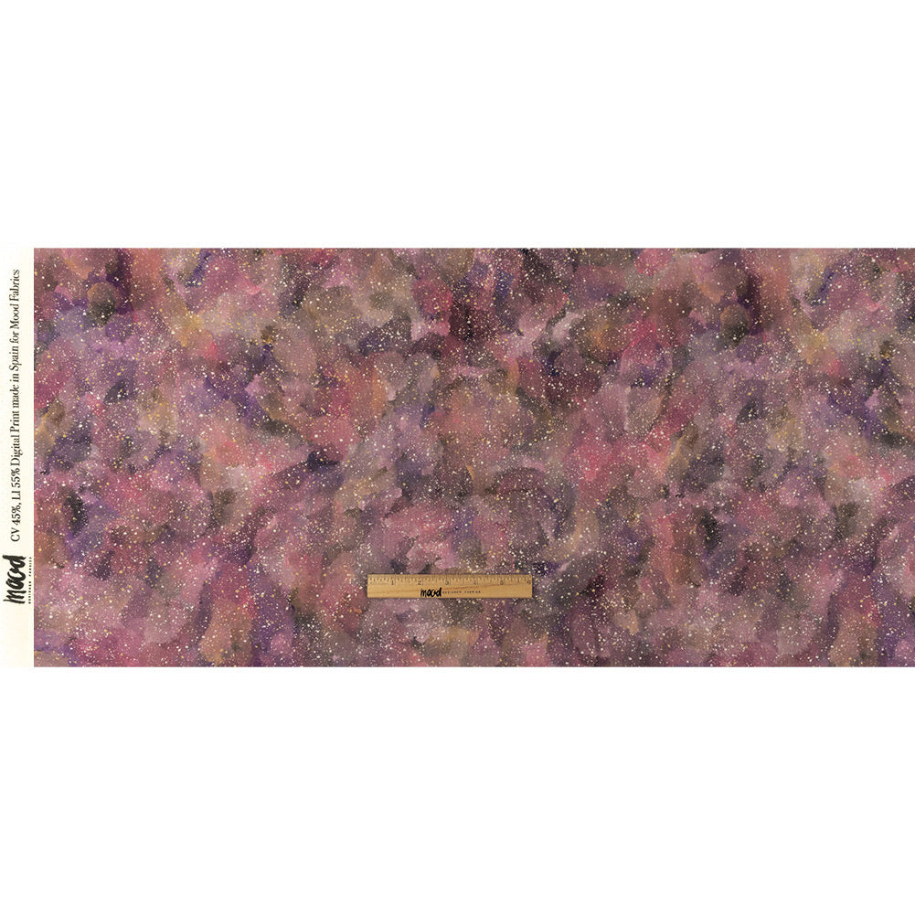 Linen and Rayon Woven - Pink, Purple and White Abstract - Hope Spotted Print - Mood Exclusive Wisteria Collection Full Linen and Rayon Woven - Pink, Purple and White Abstract - Hope Spotted Print - Mood Exclusive Wisteria Collection Full