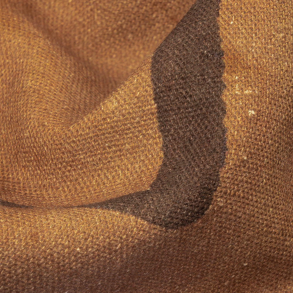 Linen and Rayon Woven Panel - Purple and Brown Painterly Geometric - Around the Block Print - Mood Exclusive Wisteria Collection Detail Linen and Rayon Woven Panel - Purple and Brown Painterly Geometric - Around the Block Print - Mood Exclusive Wisteria Collection Detail