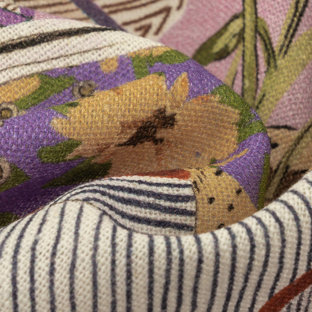 Linen and Rayon Woven - Lavender Clothes and Plants - Morning Memory Print - Mood Exclusive Wisteria Collection Detail Linen and Rayon Woven - Lavender Clothes and Plants - Morning Memory Print - Mood Exclusive Wisteria Collection Detail