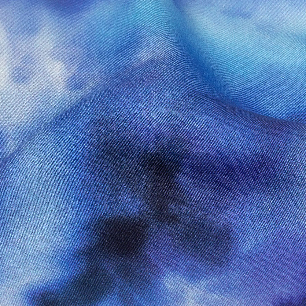 Rayon Challis - Blue Tie Dye - High Tide Print - Mood Exclusive Indigo Collection - Detail Rayon Challis - Blue Tie Dye - High Tide Print - Mood Exclusive Indigo Collection - Detail