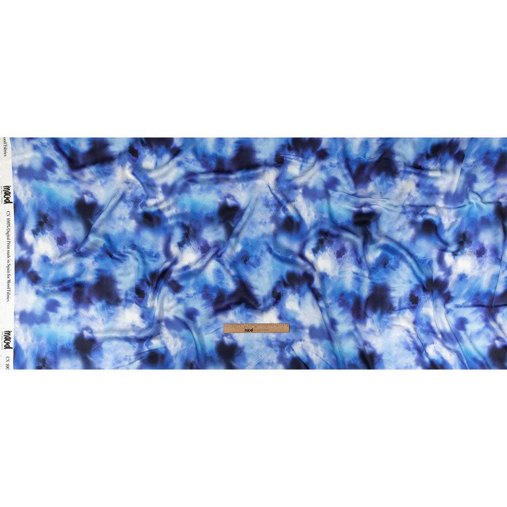 Rayon Challis - Blue Tie Dye - High Tide Print - Mood Exclusive Indigo Collection - Full Rayon Challis - Blue Tie Dye - High Tide Print - Mood Exclusive Indigo Collection - Full