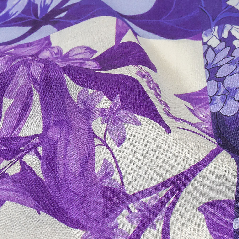 Cotton Voile - Purple Floral Patchwork - Periwinkle Patch Print - Mood Exclusive Indigo Collection Cotton Voile - Purple Floral Patchwork - Periwinkle Patch Print - Mood Exclusive Indigo Collection