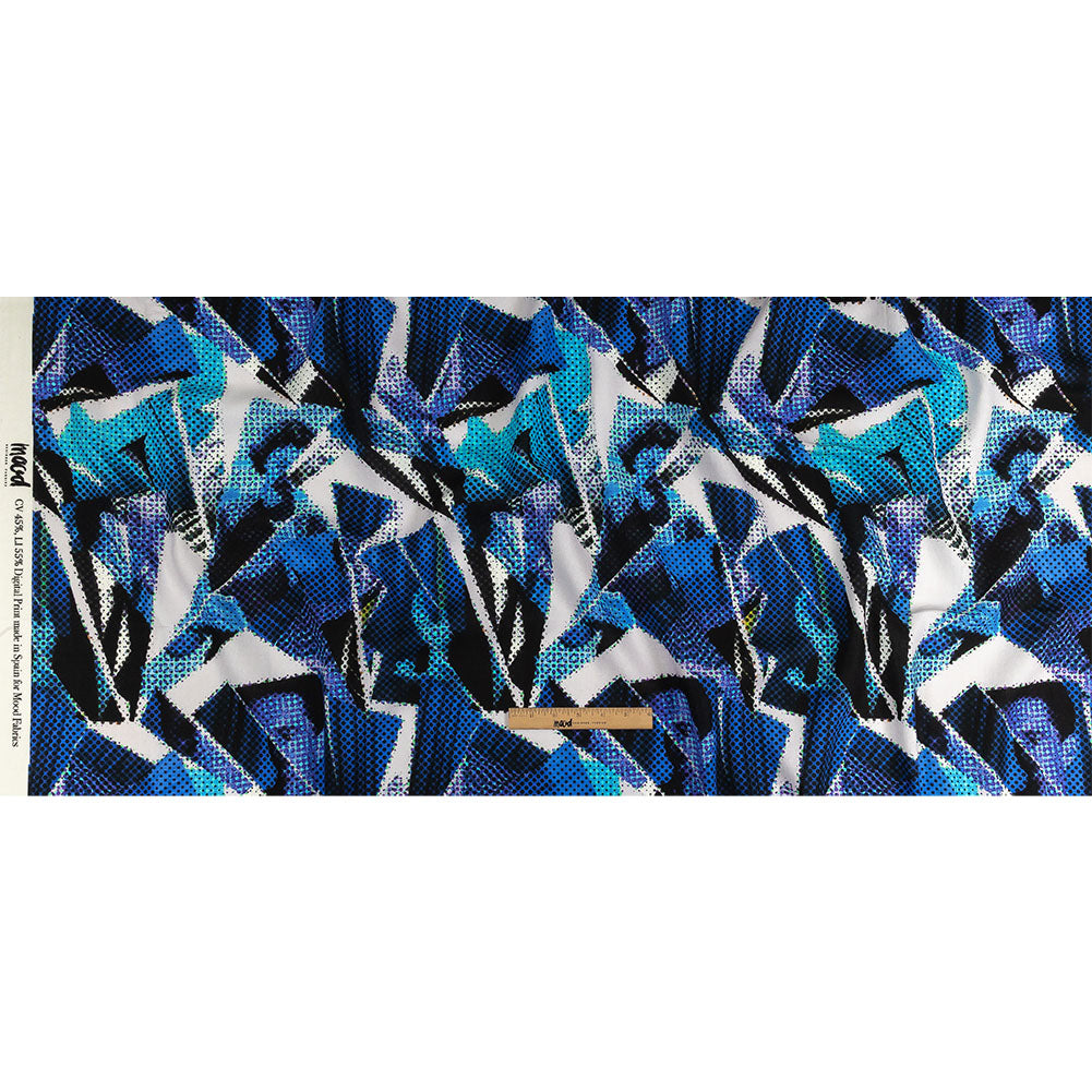 Linen and Rayon Woven - Blue Abstract - Tangled Up in Blue Print - Mood Exclusive Indigo Collection Linen and Rayon Woven - Blue Abstract - Tangled Up in Blue Print - Mood Exclusive Indigo Collection