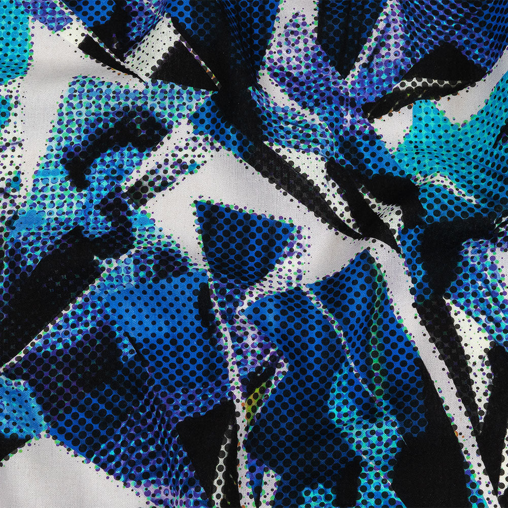 Linen and Rayon Woven - Blue Abstract - Tangled Up in Blue Print - Mood Exclusive Indigo Collection Linen and Rayon Woven - Blue Abstract - Tangled Up in Blue Print - Mood Exclusive Indigo Collection