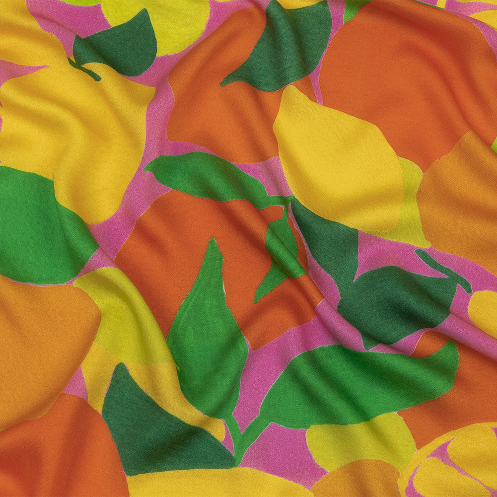 Rayon Challis - Citrus Fruits - Zest Friends Print - Mood Exclusive Citrus Collection Rayon Challis - Citrus Fruits - Zest Friends Print - Mood Exclusive Citrus Collection