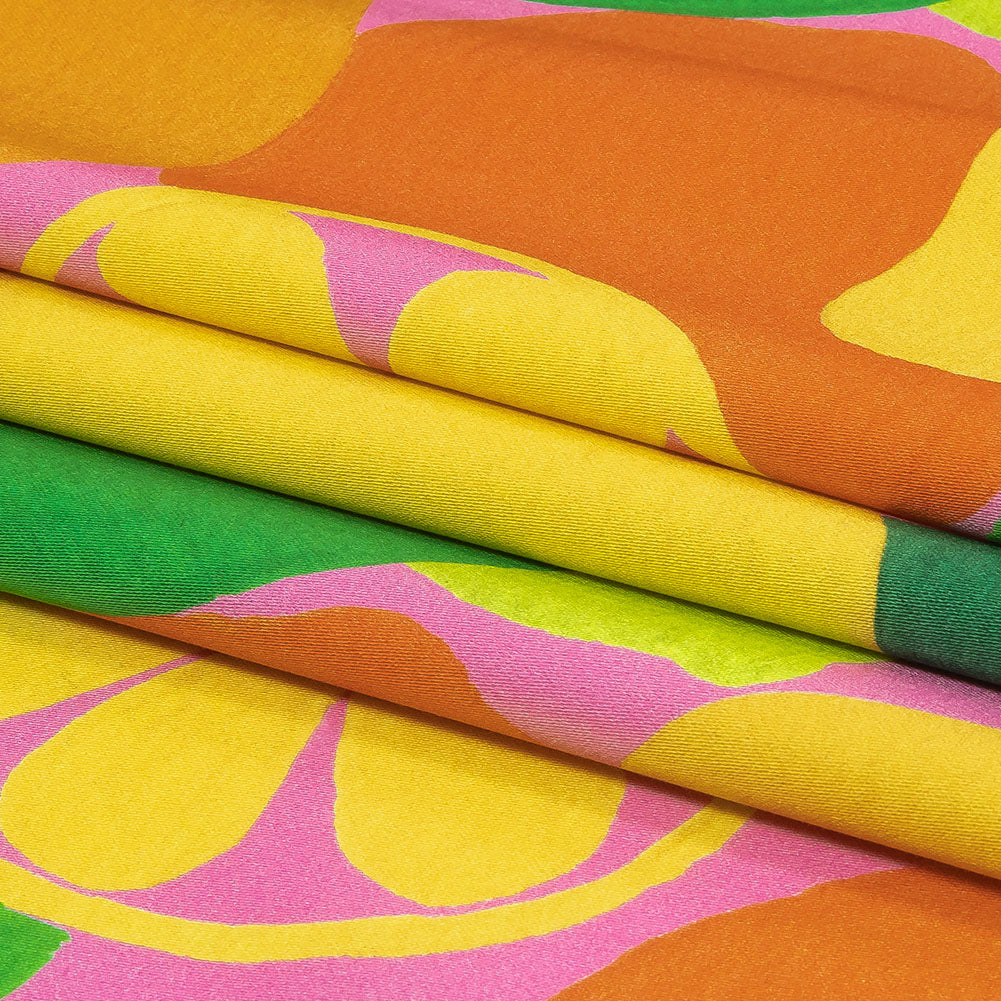 Stretch Cotton Sateen - Citrus Fruits - Zest Friends Print - Mood Exclusive Citrus Collection - Folded Stretch Cotton Sateen - Citrus Fruits - Zest Friends Print - Mood Exclusive Citrus Collection - Folded