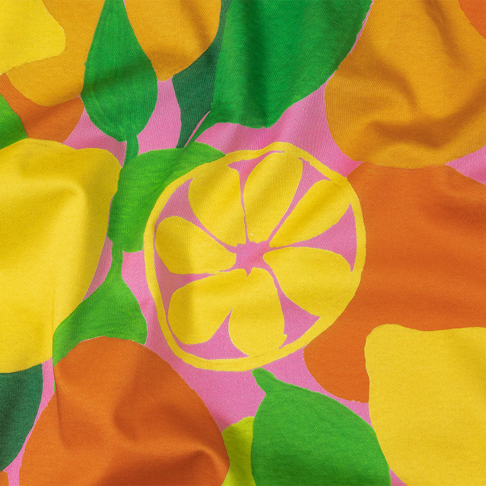 Stretch Cotton Sateen - Citrus Fruits - Zest Friends Print - Mood Exclusive Citrus Collection Stretch Cotton Sateen - Citrus Fruits - Zest Friends Print - Mood Exclusive Citrus Collection