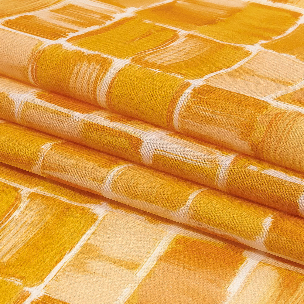 Cotton Voile - Yellow Painted Squares - Swatch Me Print - Mood Exclusive Citrus Collection Cotton Voile - Yellow Painted Squares - Swatch Me Print - Mood Exclusive Citrus Collection
