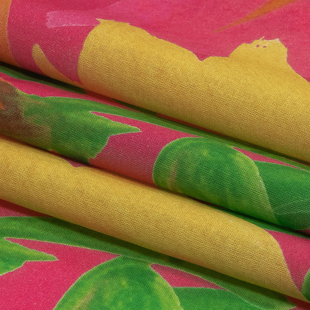 Cotton Voile - Pink and Orange Tulips - Keukenhof Print - Mood Exclusive Citrus Collection Cotton Voile - Pink and Orange Tulips - Keukenhof Print - Mood Exclusive Citrus Collection