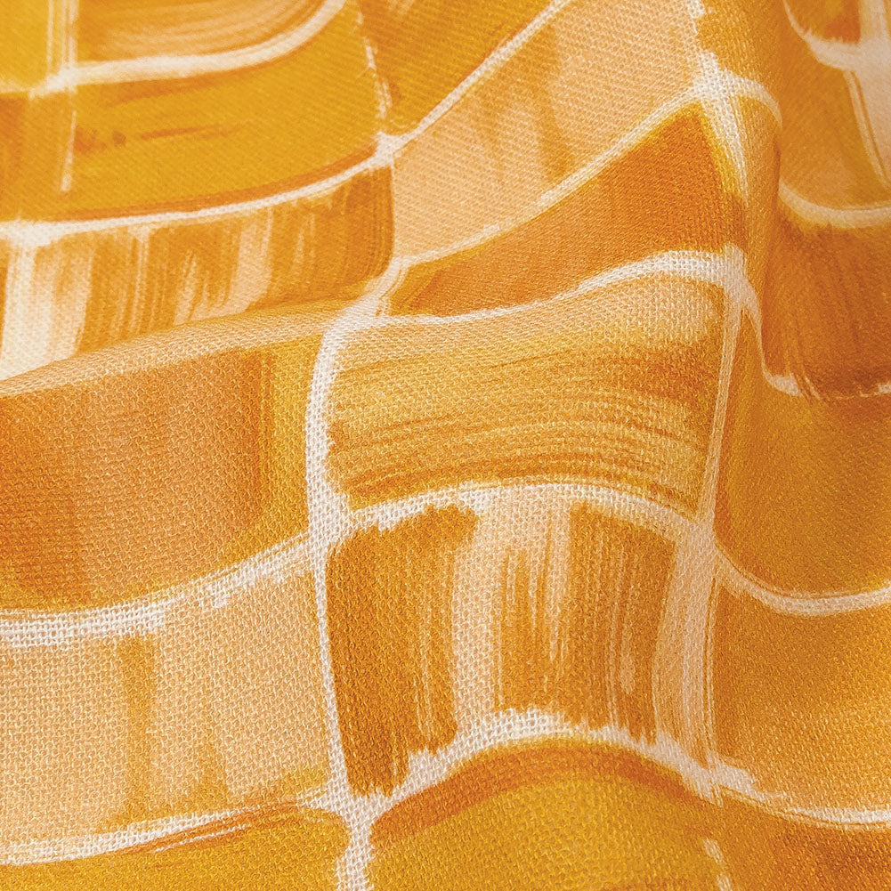 1 Yard of Linen and Rayon Woven - Yellow Painted Squares - Swatch Me Print - Mood Exclusive Citrus Collection 1 Yard of Linen and Rayon Woven - Yellow Painted Squares - Swatch Me Print - Mood Exclusive Citrus Collection