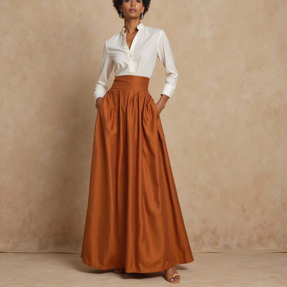 Stretch Cotton Sateen - Harvest Pumpkin - Mood Exclusive Carlos Collection Stretch Cotton Sateen - Harvest Pumpkin - Mood Exclusive Carlos Collection