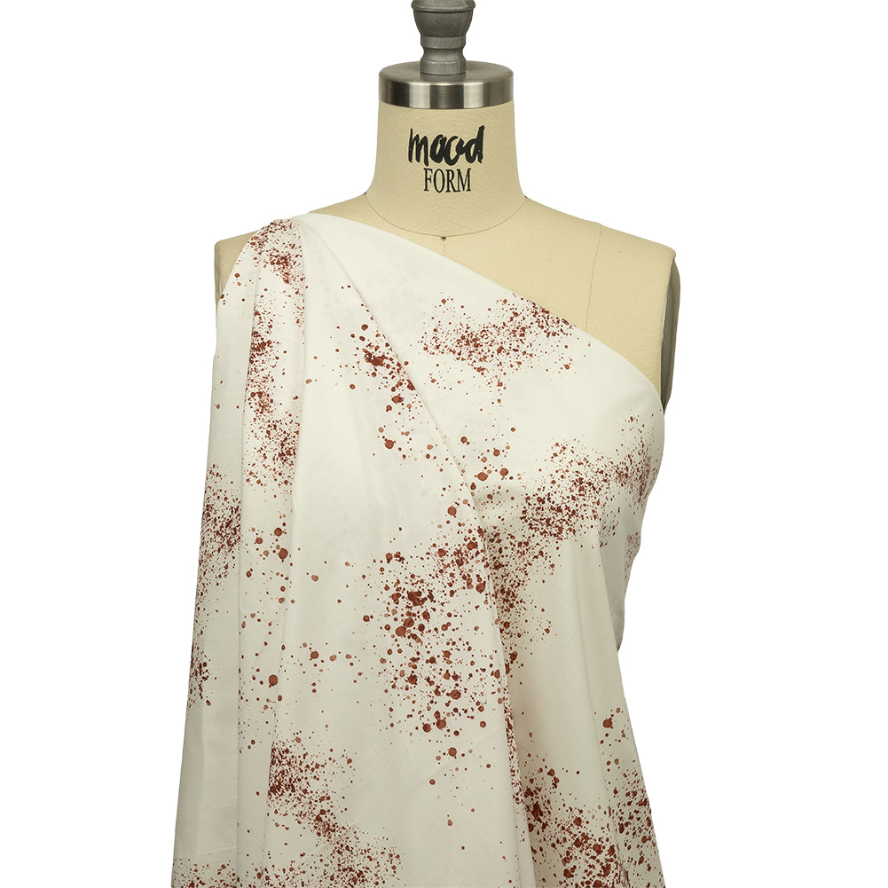 Stretch Cotton Poplin - Blood Splatters - Rue Morgue Print - Mood Exclusive Nevermore Collection Stretch Cotton Poplin - Blood Splatters - Rue Morgue Print - Mood Exclusive Nevermore Collection