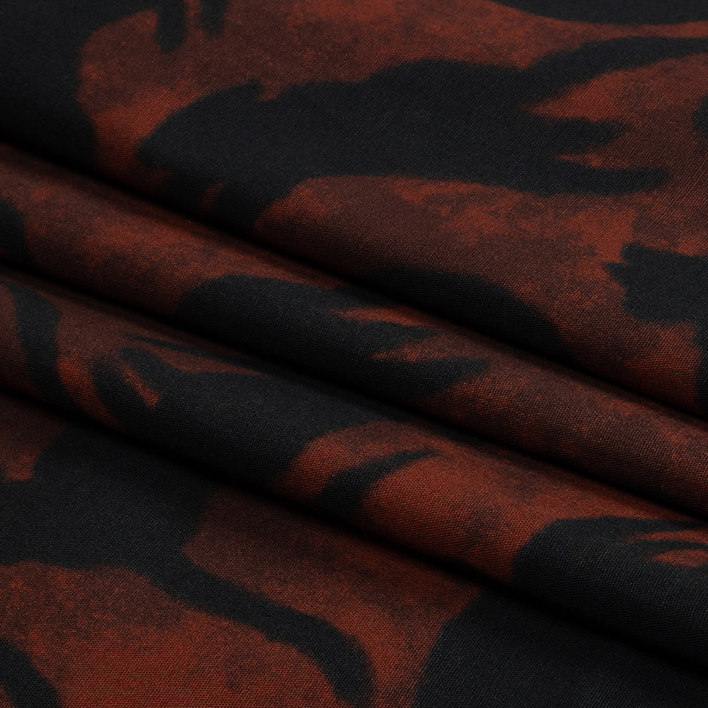 Stretch Cotton Poplin - Red and Black Cats - Black Cat Print - Mood Exclusive Nevermore Collection - Folded Stretch Cotton Poplin - Red and Black Cats - Black Cat Print - Mood Exclusive Nevermore Collection - Folded