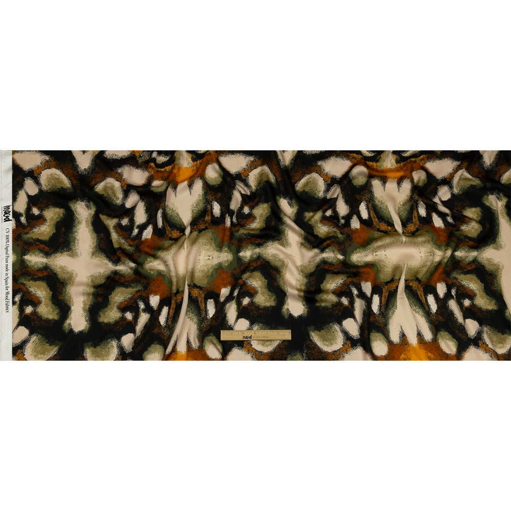 Rayon Challis - Black and Beige Abstract - From the Earth Print - Mood Exclusive Rockland Collection Rayon Challis - Black and Beige Abstract - From the Earth Print - Mood Exclusive Rockland Collection