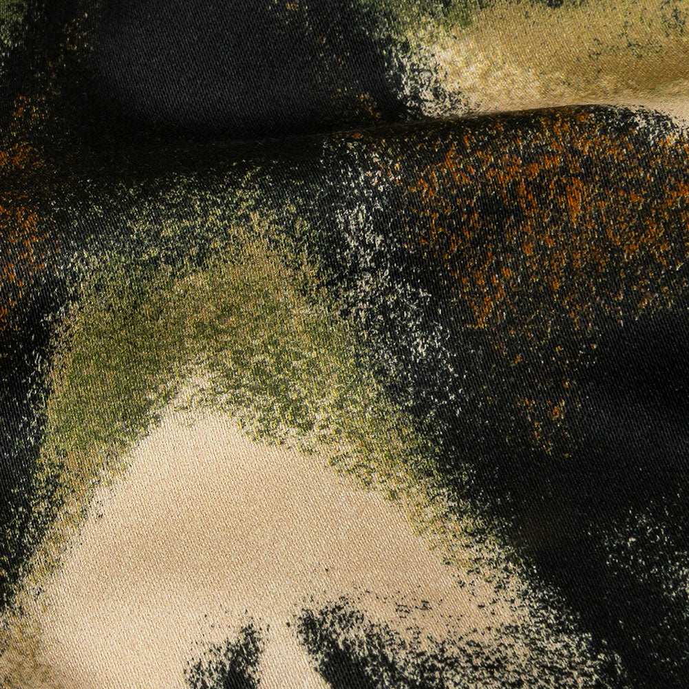 Stretch Cotton Sateen - Black and Beige Abstract - From the Earth Print - Mood Exclusive Rockland Collection - Detail Stretch Cotton Sateen - Black and Beige Abstract - From the Earth Print - Mood Exclusive Rockland Collection - Detail