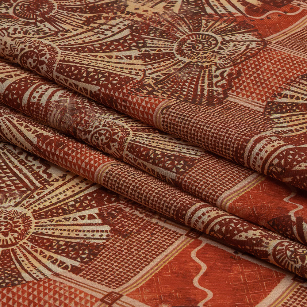 Cotton Voile - Red and White Shells on Plaid - Weekend Wandering Print - Mood Exclusive Rockland Collection - Folded Cotton Voile - Red and White Shells on Plaid - Weekend Wandering Print - Mood Exclusive Rockland Collection - Folded