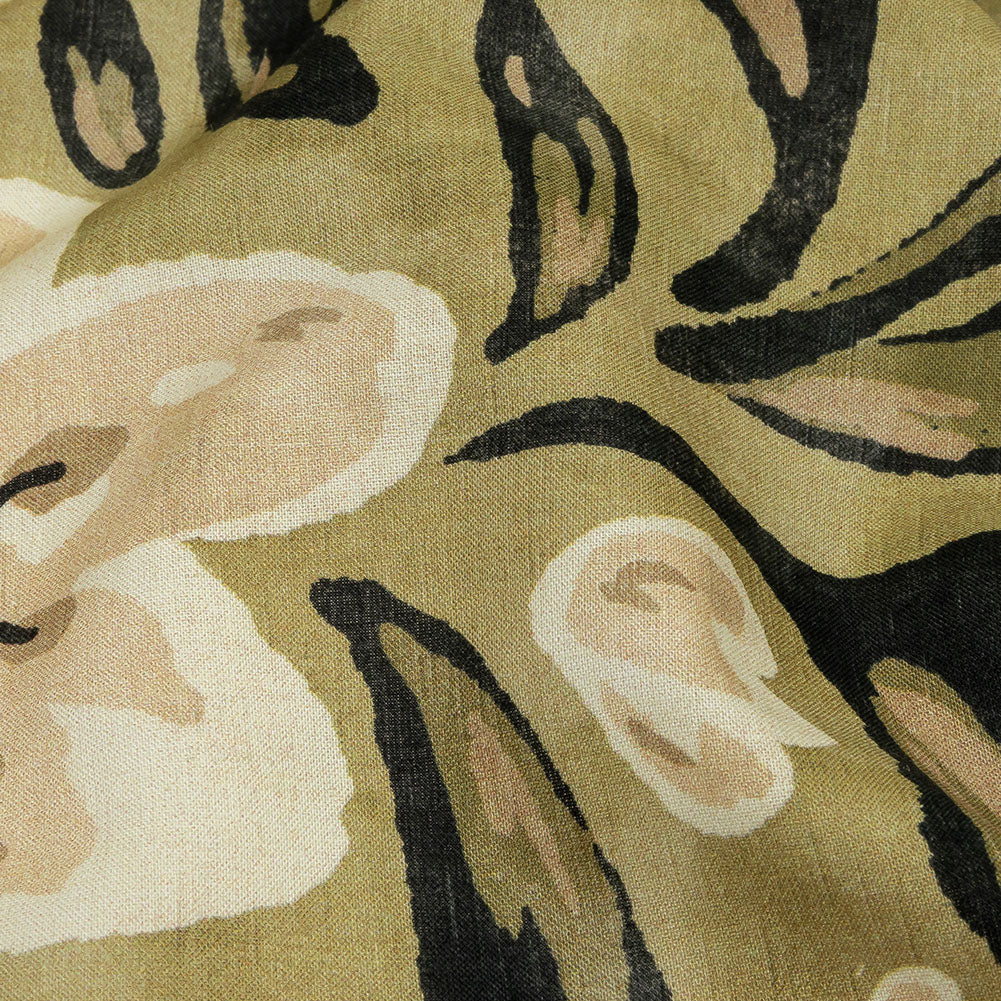 Cotton Voile - Light Green Painterly Floral - Wildflower Walk Print - Mood Exclusive Rockland Collection Cotton Voile - Light Green Painterly Floral - Wildflower Walk Print - Mood Exclusive Rockland Collection