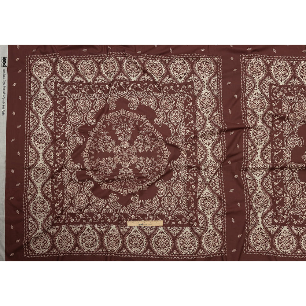 Cotton Voile Panel - Beige and Burgundy Paisley - Impressions in Time Print - Mood Exclusive Rockland Collection - Full Cotton Voile Panel - Beige and Burgundy Paisley - Impressions in Time Print - Mood Exclusive Rockland Collection - Full