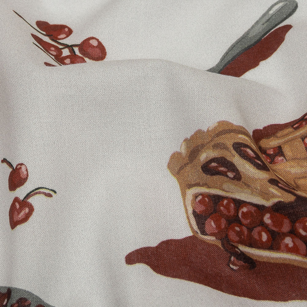 Cotton Voile - White Cherry Pies - Baked Fresh Print - Mood Exclusive Rockland Collection - Detail Cotton Voile - White Cherry Pies - Baked Fresh Print - Mood Exclusive Rockland Collection - Detail