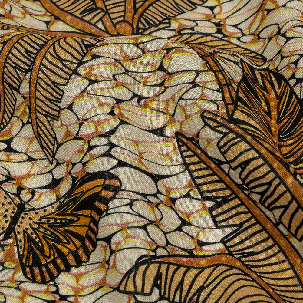 Cotton Voile - Orange and White Palm Trees - Sunny Summers Print - Mood Exclusive Rockland Collection Cotton Voile - Orange and White Palm Trees - Sunny Summers Print - Mood Exclusive Rockland Collection