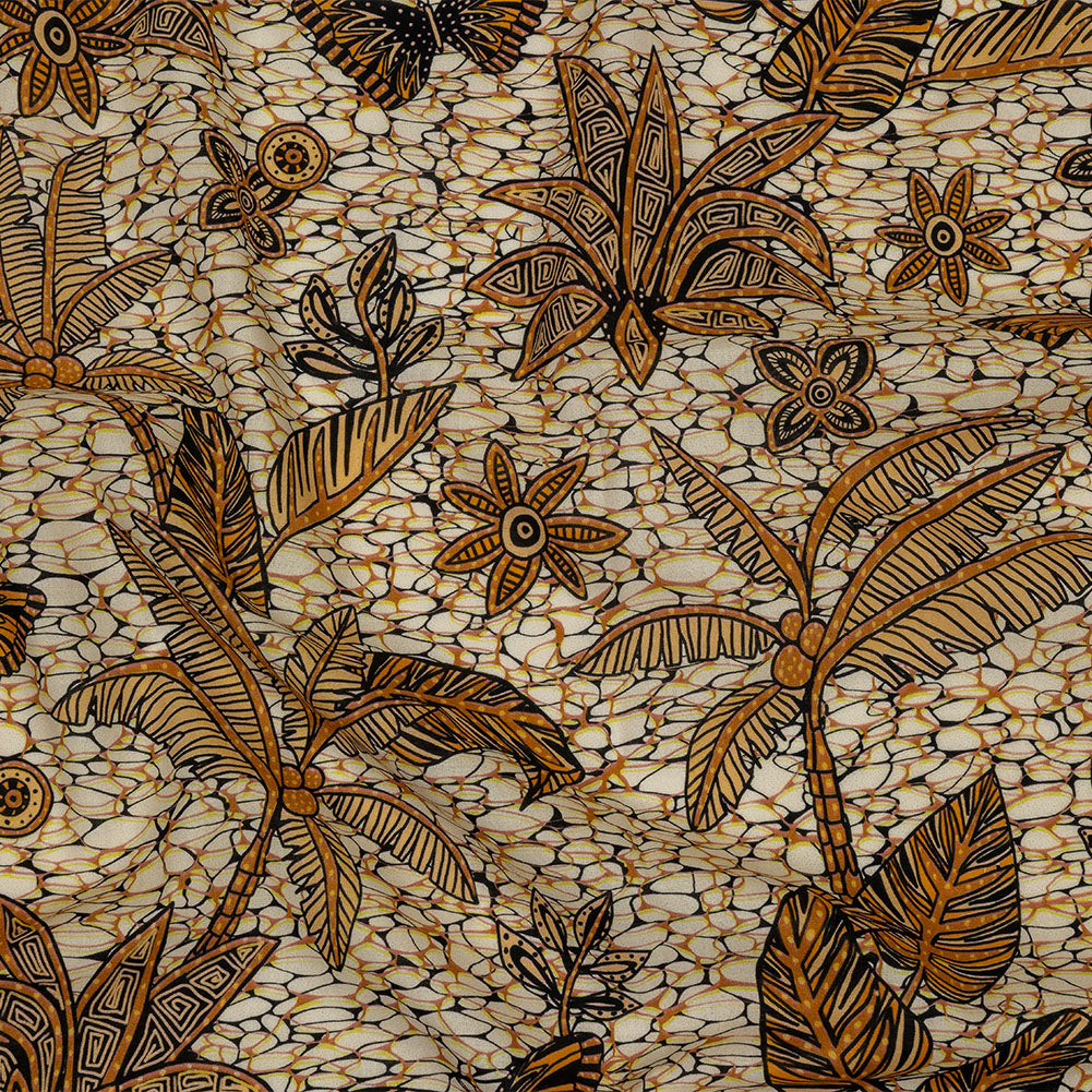 Cotton Voile - Orange and White Palm Trees - Sunny Summers Print - Mood Exclusive Rockland Collection Cotton Voile - Orange and White Palm Trees - Sunny Summers Print - Mood Exclusive Rockland Collection