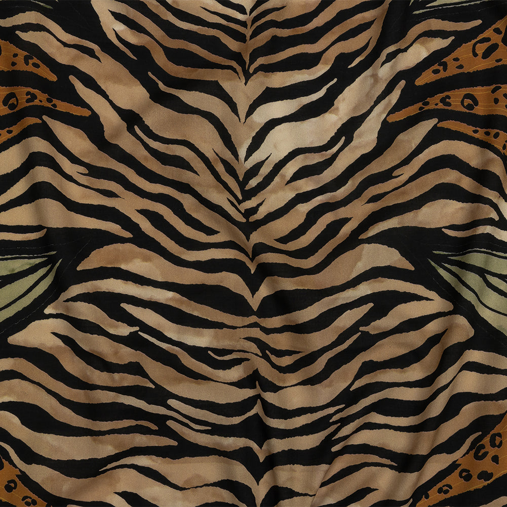Cotton Voile - Beige and Black Wings and Tiger Stripes - Wild Wonders Print - Mood Exclusive Rockland Collection Cotton Voile - Beige and Black Wings and Tiger Stripes - Wild Wonders Print - Mood Exclusive Rockland Collection