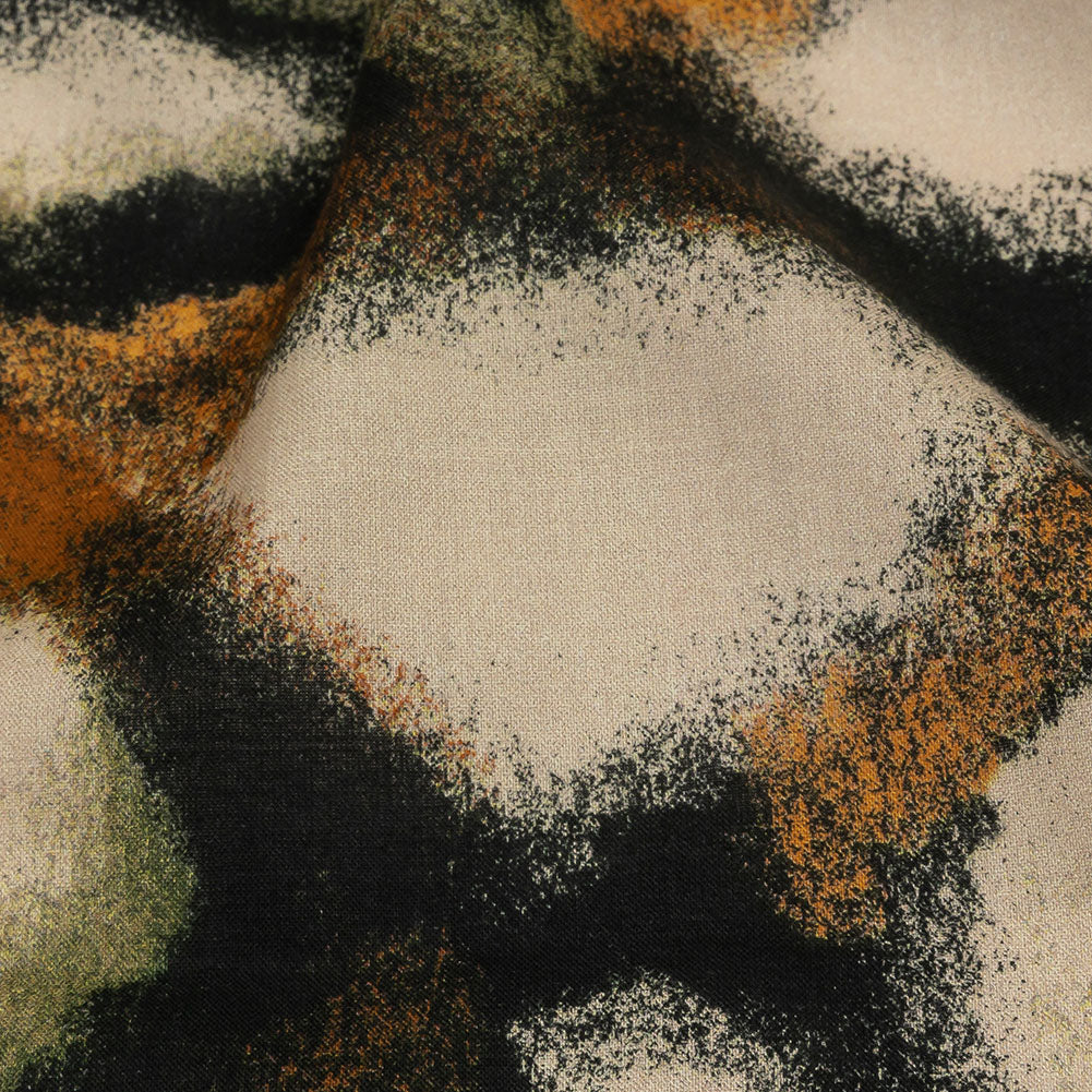 Cotton Voile - Black and Beige Abstract - From the Earth Print - Mood Exclusive Rockland Collection Cotton Voile - Black and Beige Abstract - From the Earth Print - Mood Exclusive Rockland Collection