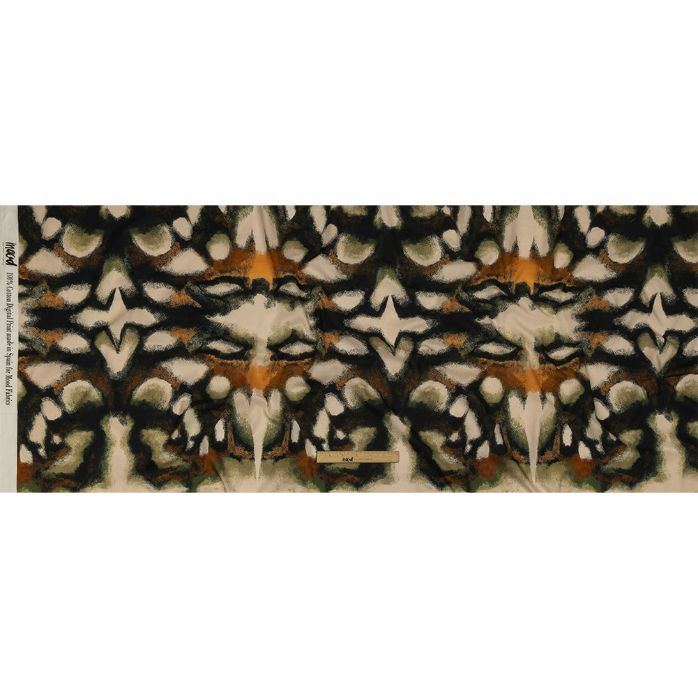 Cotton Voile - Black and Beige Abstract - From the Earth Print - Mood Exclusive Rockland Collection Cotton Voile - Black and Beige Abstract - From the Earth Print - Mood Exclusive Rockland Collection