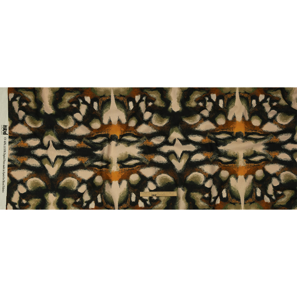 Linen and Rayon Woven - Black and Beige Abstract - From the Earth Print - Mood Exclusive Rockland Collection Linen and Rayon Woven - Black and Beige Abstract - From the Earth Print - Mood Exclusive Rockland Collection