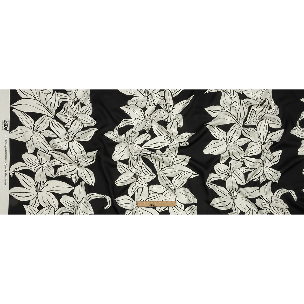 Rayon Challis - Black Floral - Central Park Spring Print - Mood Exclusive Metro Collection Rayon Challis - Black Floral - Central Park Spring Print - Mood Exclusive Metro Collection