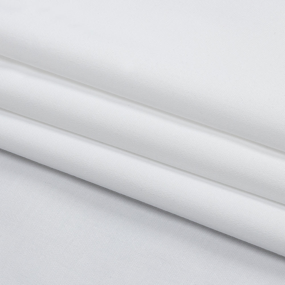 Stretch Cotton Sateen - White - Mood Exclusive Carlos Collection - Folded Stretch Cotton Sateen - White - Mood Exclusive Carlos Collection - Folded
