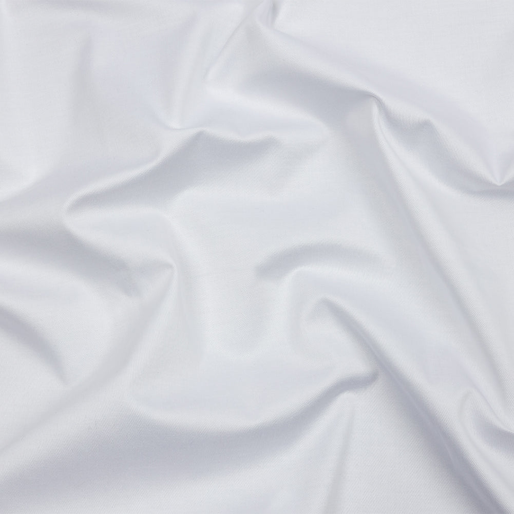 Stretch Cotton Sateen - White