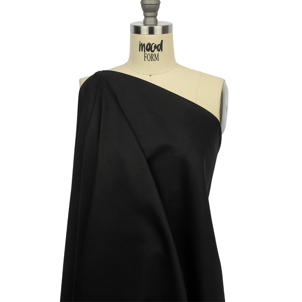 Stretch Cotton Sateen - Black - Mood Exclusive Carlos Collection Stretch Cotton Sateen - Black - Mood Exclusive Carlos Collection