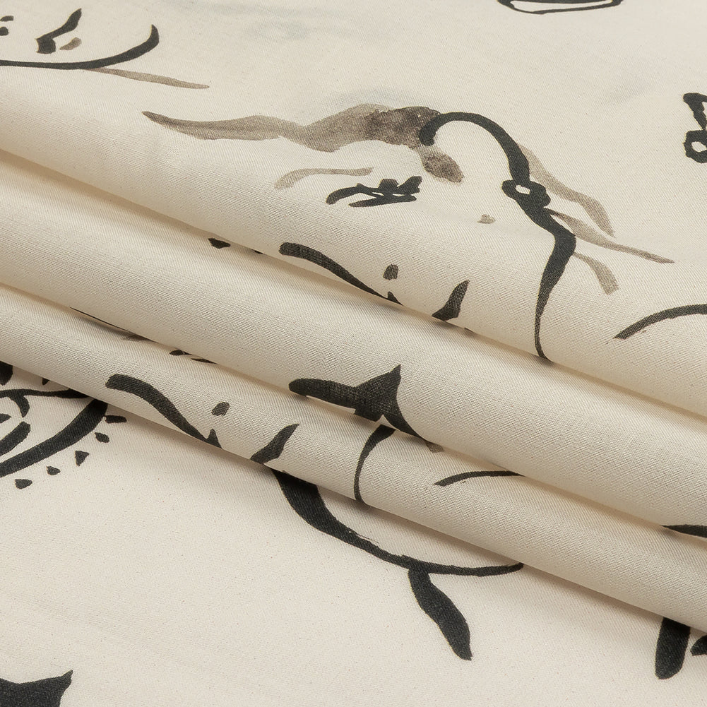 Cotton Voile - Black and White Face Drawings - Everyday Runway Print - Mood Exclusive Metro Collection Cotton Voile - Black and White Face Drawings - Everyday Runway Print - Mood Exclusive Metro Collection