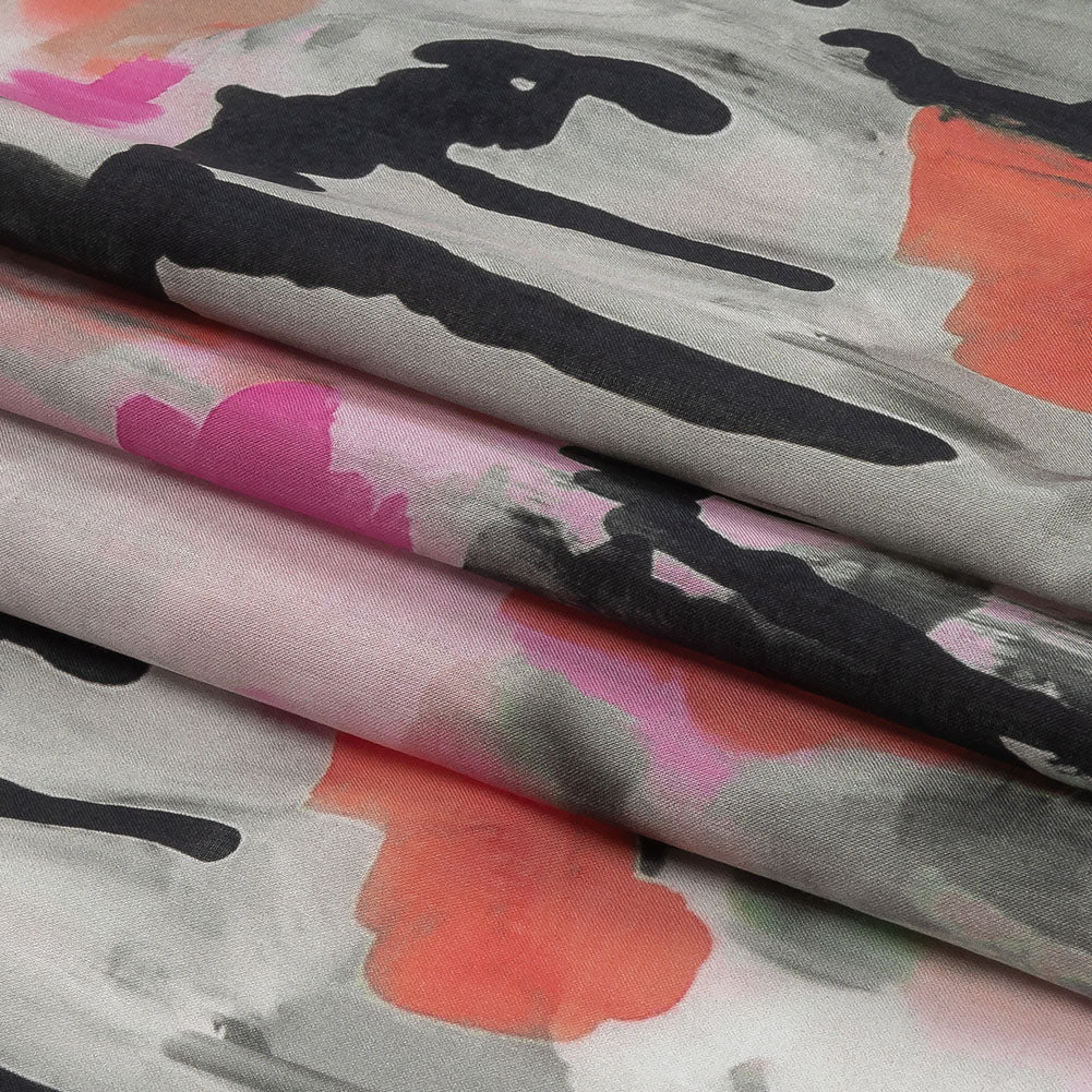 Cotton Voile - Pink and Orange Abstract Paint Drips - Painted Aspirations Print - Mood Exclusive Metro Collection Cotton Voile - Pink and Orange Abstract Paint Drips - Painted Aspirations Print - Mood Exclusive Metro Collection