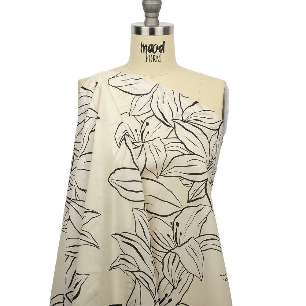 Cotton Voile - White Floral - Central Park Spring Print - Mood Exclusive Metro Collection Cotton Voile - White Floral - Central Park Spring Print - Mood Exclusive Metro Collection