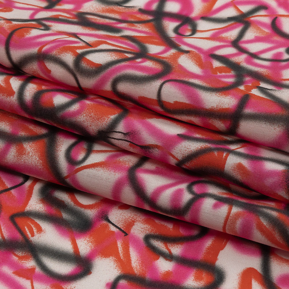 Cotton Voile - Pink Spraypaint Scribbles - Love Notorious Print - Mood Exclusive Metro Collection Cotton Voile - Pink Spraypaint Scribbles - Love Notorious Print - Mood Exclusive Metro Collection