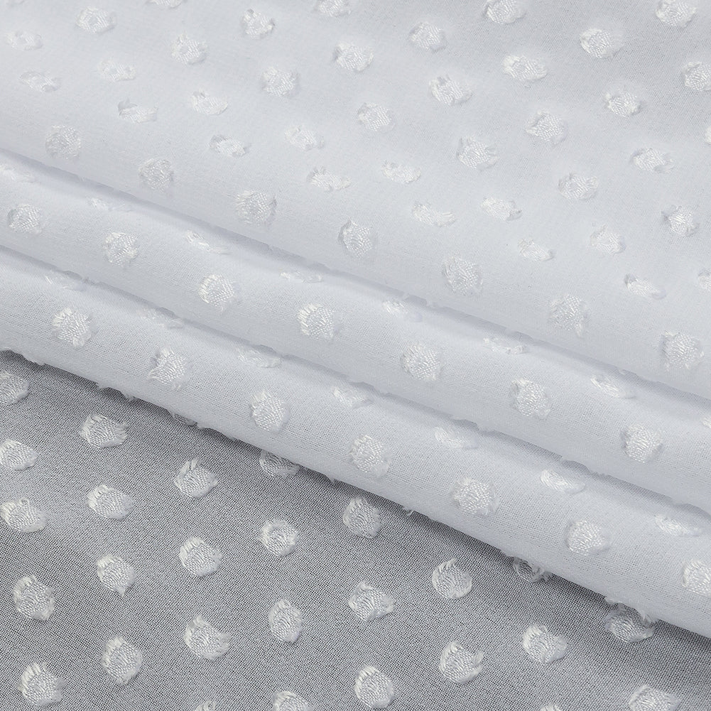 Polyester Swiss Dot - White - Mood Exclusive Annamae Collection Folded Polyester Swiss Dot - White - Mood Exclusive Annamae Collection Folded