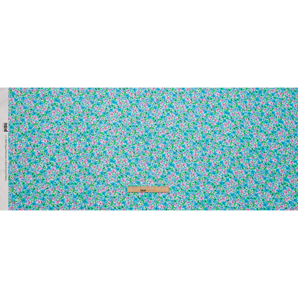 Viscose Georgette - Blue and Purple Floral - Isola Bella Print - Mood Exclusive Secret Garden Collection Viscose Georgette - Blue and Purple Floral - Isola Bella Print - Mood Exclusive Secret Garden Collection