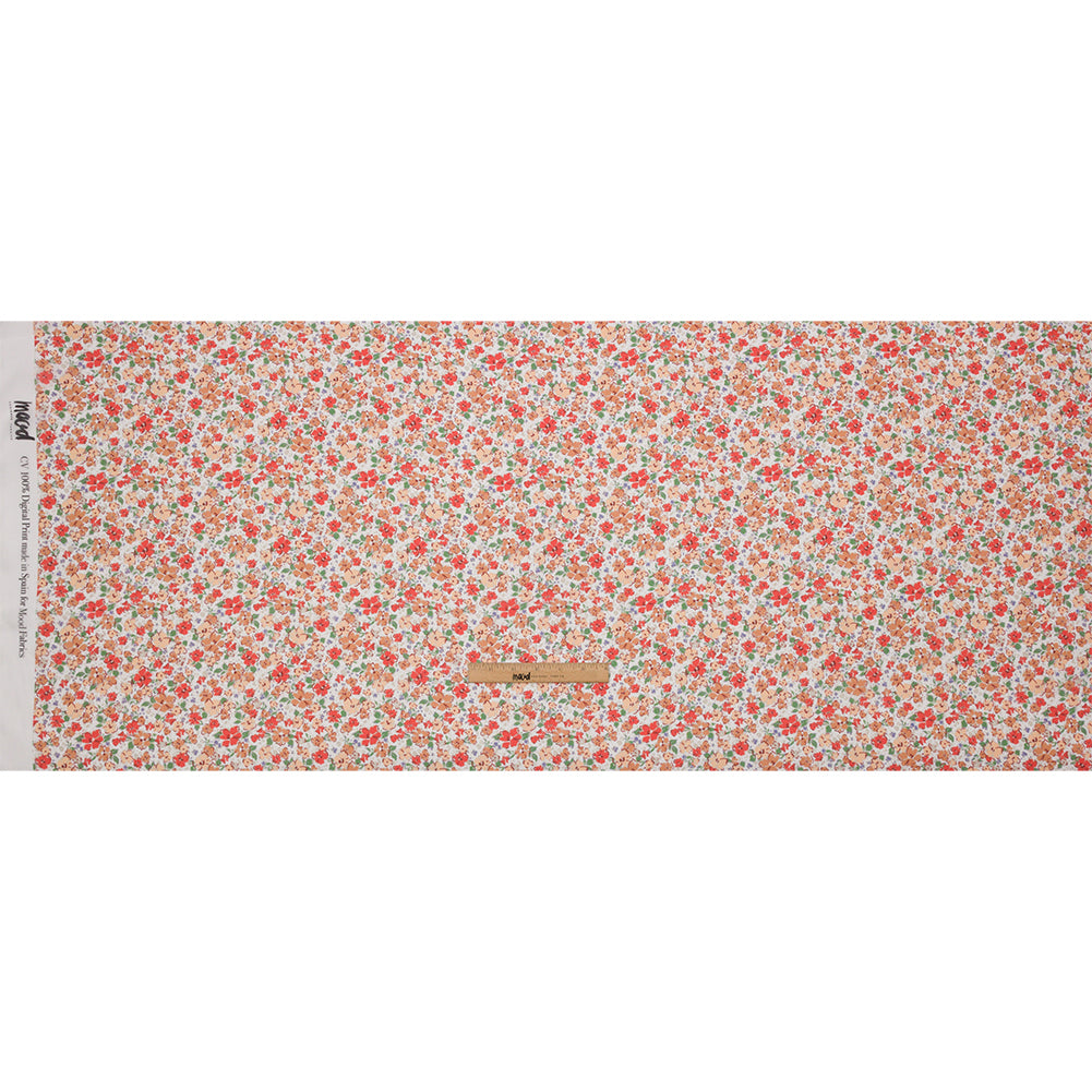 Viscose Georgette - Cream and Peach Floral - Poppy Hypnosis Print - Mood Exclusive Secret Garden Collection Viscose Georgette - Cream and Peach Floral - Poppy Hypnosis Print - Mood Exclusive Secret Garden Collection