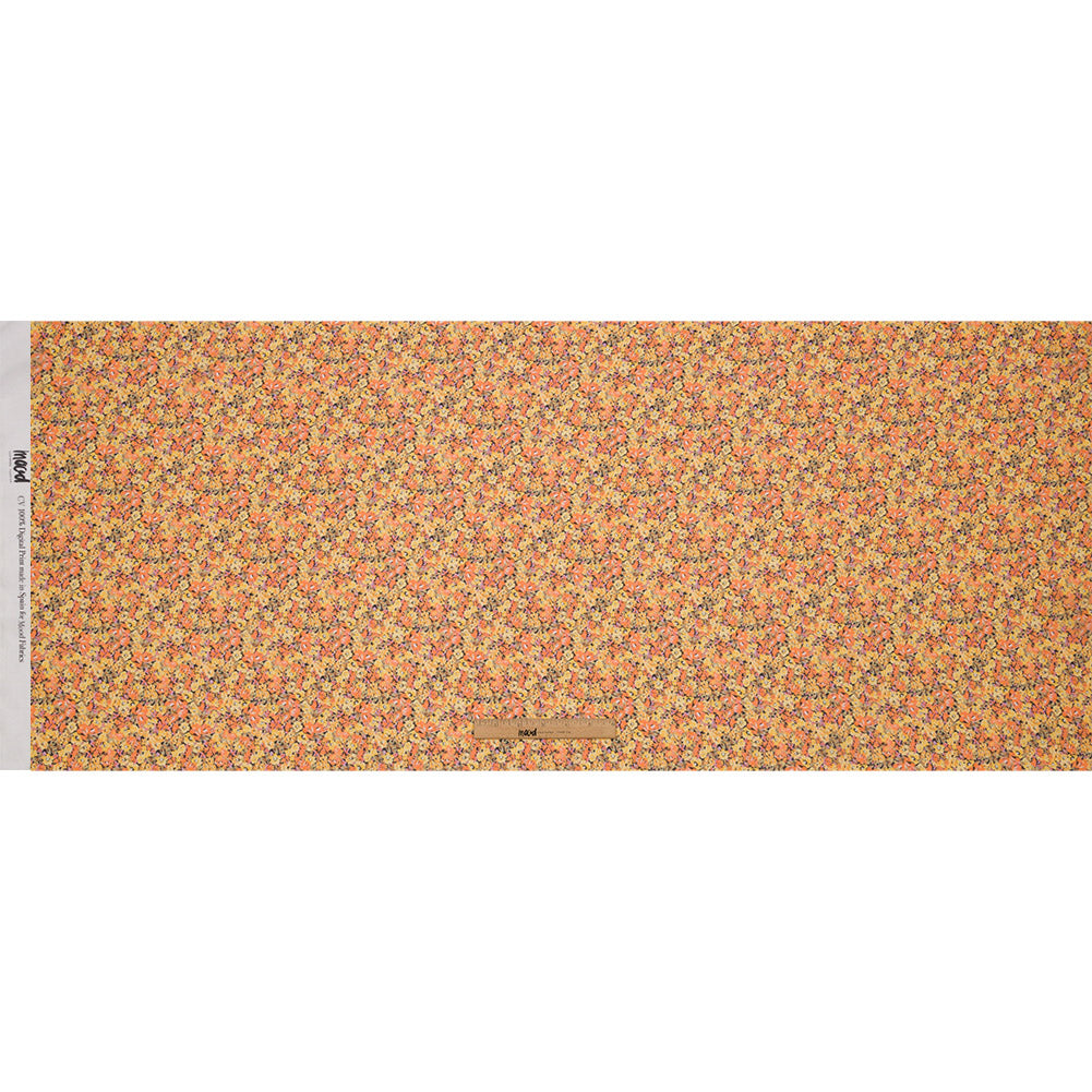 Viscose Georgette - Yellow and Orange Floral - Titania's Dream Print - Mood Exclusive Secret Garden Collection - Full Viscose Georgette - Yellow and Orange Floral - Titania's Dream Print - Mood Exclusive Secret Garden Collection - Full
