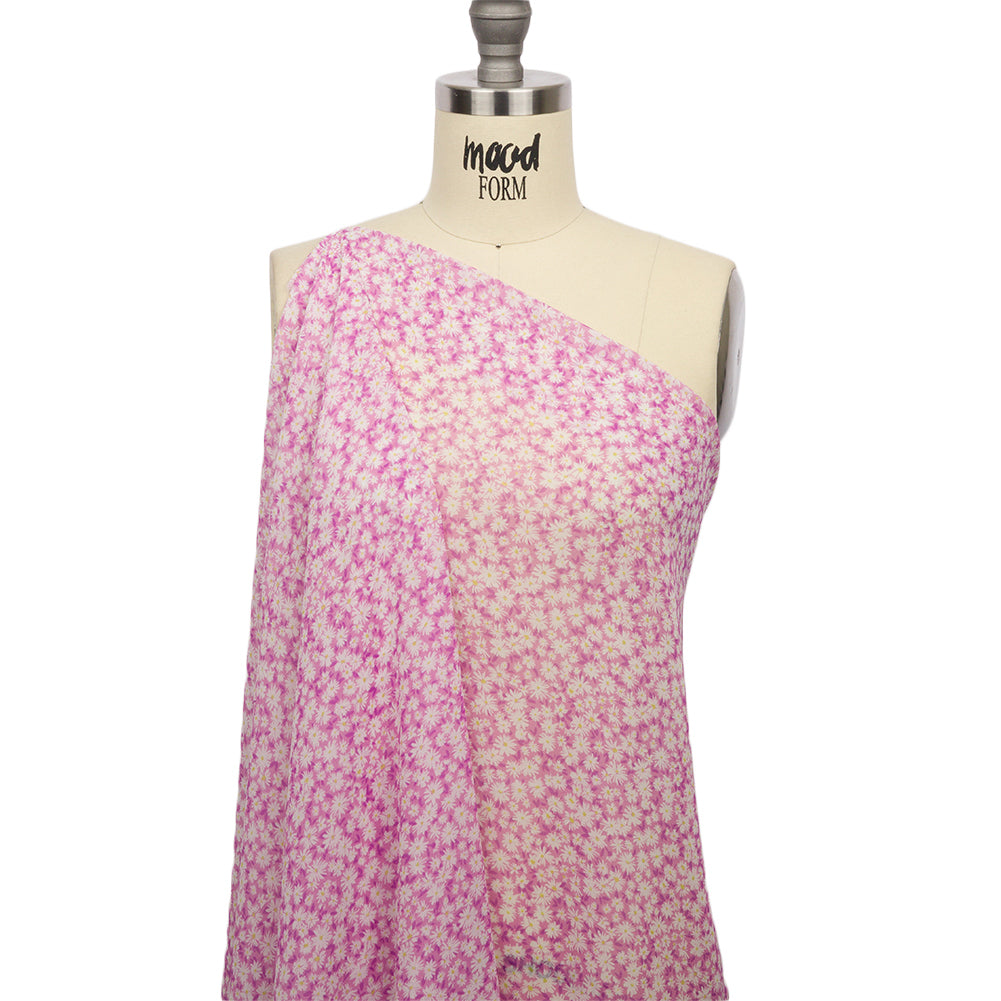 Viscose Georgette - Pink and White Floral - Sunday in the Park Print - Mood Exclusive Secret Garden Collection Viscose Georgette - Pink and White Floral - Sunday in the Park Print - Mood Exclusive Secret Garden Collection